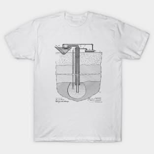 Method for Mining Salt Vintage Patent Hand Drawing T-Shirt